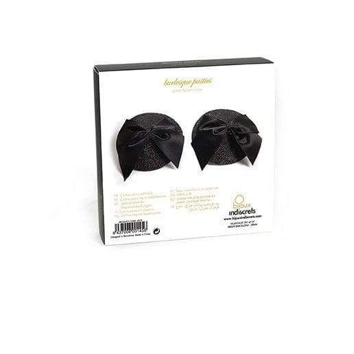 BIJOUX - BURLESQUE SHINY NIPPLE COVERS WITH BOW 4